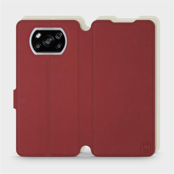 Phone Case Xiaomi POCO X3 NFC - Design Dark Red with Platinum