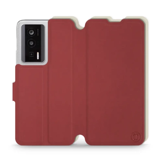 Phone Case Xiaomi POCO F5 Pro - Design Dark Red with Platinum