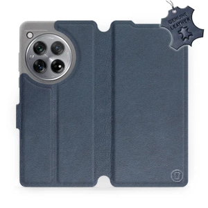 Etui ze skóry naturalnej do OnePlus 12R - wzór Blue Leather