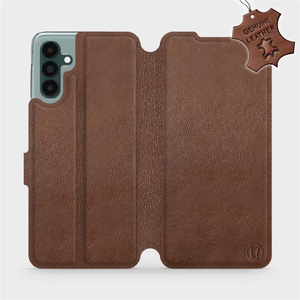 Phone Case Samsung Galaxy A04S - Design Brown Leather