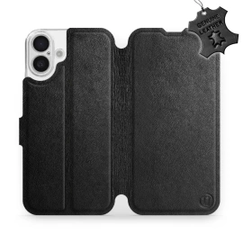 Phone Case Apple iPhone 16 Plus - Design Black Leather