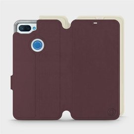 Phone Case Xiaomi Mi 8 Lite - Design Burgundy with Platinum