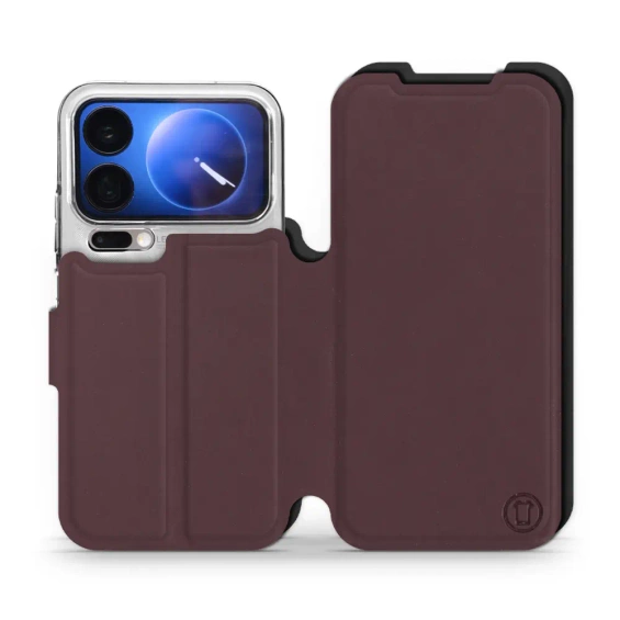 Phone Case Xiaomi 17 Pro - Design Burgundy with Black