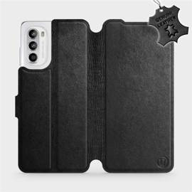 Phone Case Motorola Moto G52 - Design Black Leather