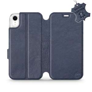 Phone Case Apple iPhone XR - Design Blue Leather