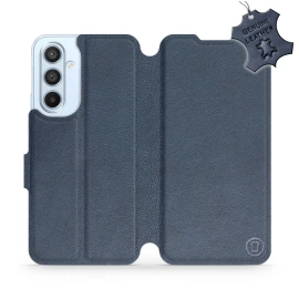 Phone Case Samsung Galaxy A54 - Design Blue Leather