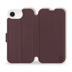 Phone Case Apple iPhone 16e - Design Burgundy with Platinum