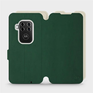 Phone Case Motorola One Zoom - Design Green with Platinum