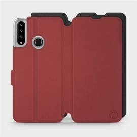 Phone Case Samsung Galaxy A20S - Design Dark Red with Black
