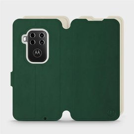 Phone Case Motorola One Zoom - Design Green with Platinum