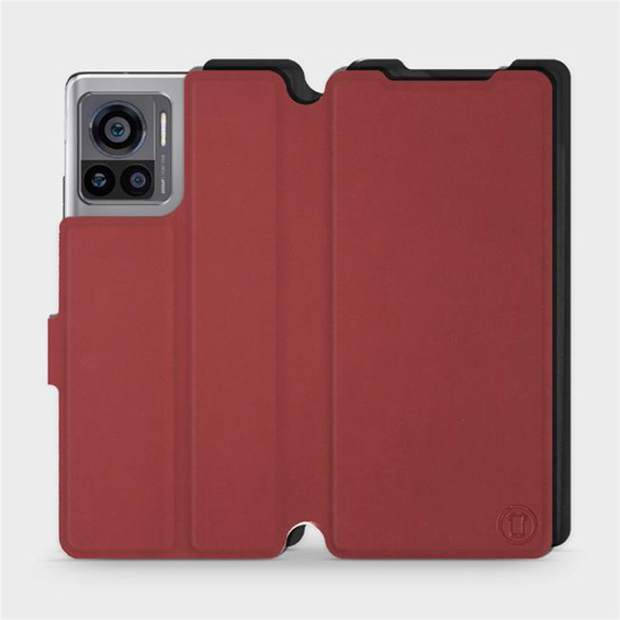 Phone Case Motorola Edge 30 Ultra - Design Dark Red with Black