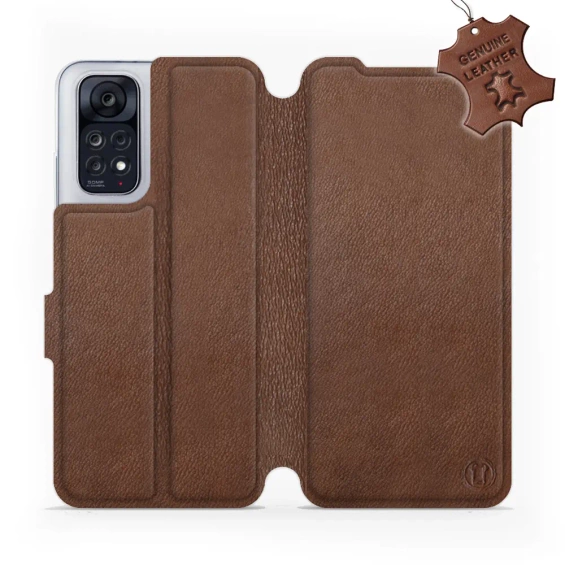 Phone Case Xiaomi POCO M4 Pro 4G - Design Brown Leather