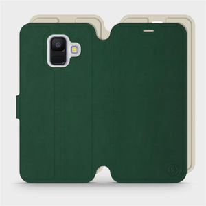 Phone Case Samsung Galaxy A6 Plus 2018 - Design Green with Platinum