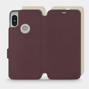 Phone Case Xiaomi Redmi Note 5 - Design Burgundy with Platinum