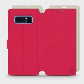 Etui Soft Touch do Samsung Galaxy Note 8 - wzór Żywa czerwień z platyną