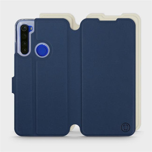 Etui Soft Touch do Xiaomi Redmi Note 8T - wzór Głęboki granat z platyną