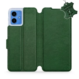 Hülle für Motorola Moto G14 - Farbe Green Leather