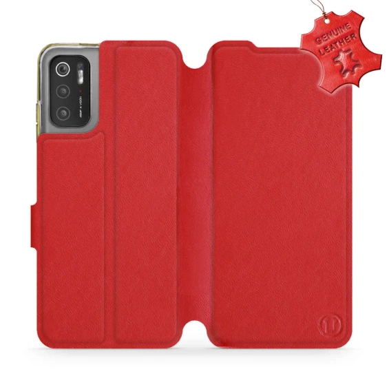 Phone Case Xiaomi Poco M3 Pro 5G - Design Red Leather