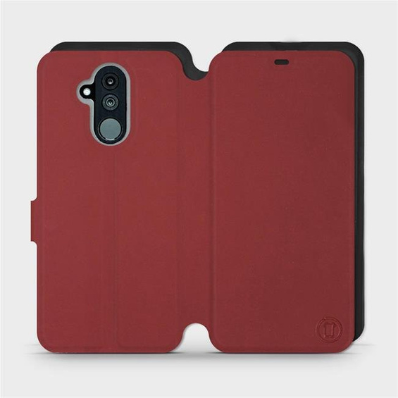 Hülle für Huawei Mate 20 Lite - Farbe Dunkelrot mit Schwarz