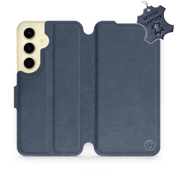 Phone Case Samsung Galaxy S24 - Design Blue Leather