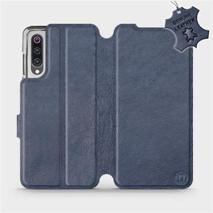 Etui ze skóry naturalnej do Xiaomi Mi 9 - wzór Blue Leather