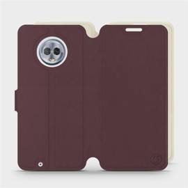 Phone Case Motorola Moto G6 - Design Burgundy with Platinum