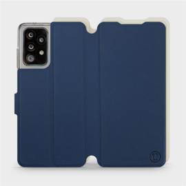 Etui Soft Touch do Samsung Galaxy A52S 5G - wzór Głęboki granat z platyną