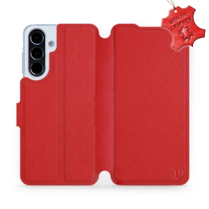 Phone Case Samsung Galaxy A56 5G - Design Red Leather
