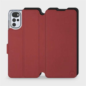 Phone Case Motorola Moto G22 - Design Dark Red with Black