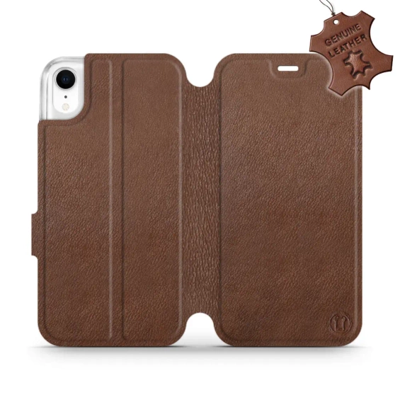 Phone Case Apple iPhone XR - Design Brown Leather