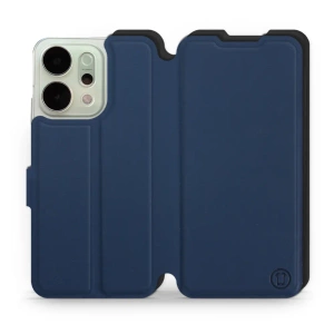 Etui Soft Touch do OPPO Reno 14 Pro 5G - wzór Głęboki granat z czernią