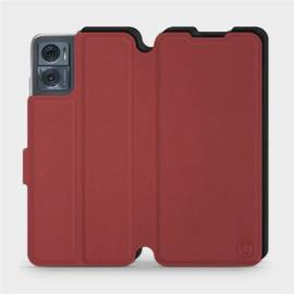 Phone Case Motorola Moto E22i - Design Dark Red with Black