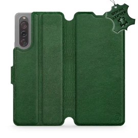 Phone Case Sony Xperia 10 V - Design Green Leather