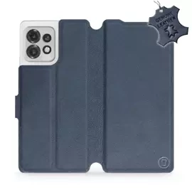 Phone Case Motorola Edge 40 Pro - Design Blue Leather