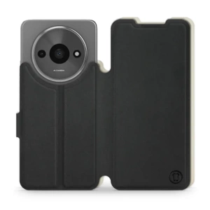 Etui Soft Touch do Xiaomi Redmi A3 - wzór Satynowa czerń z platyną