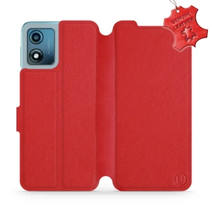 Phone Case Motorola Moto E13 - Design Red Leather