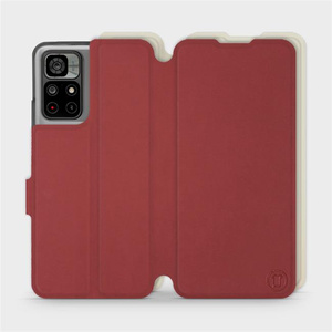 Phone Case Xiaomi Redmi Note 11 - Design Dark Red with Platinum