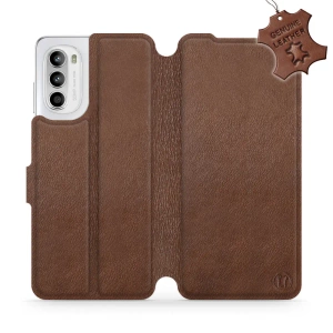 Hülle für Motorola Moto G52 - Farbe Brown Leather