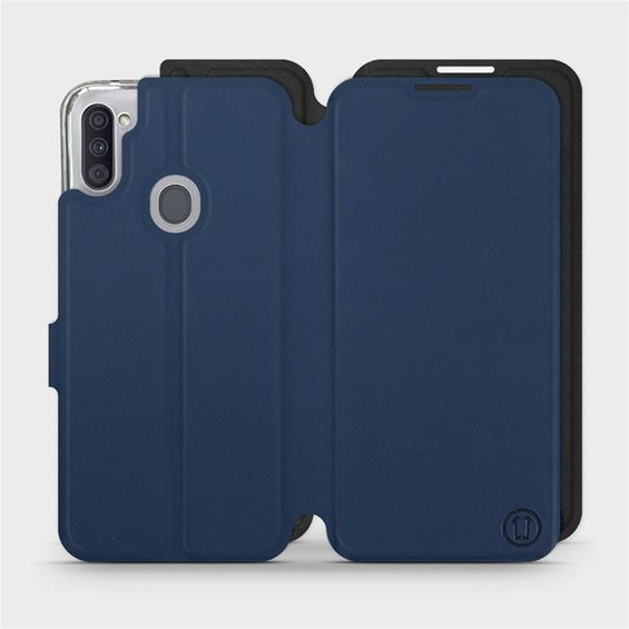 Etui Soft Touch do Samsung Galaxy M11 - wzór Głęboki granat z czernią