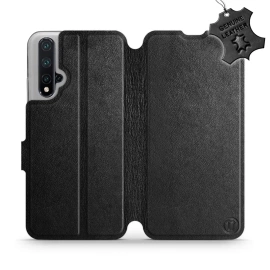 Phone Case Huawei Nova 5T - Design Black Leather