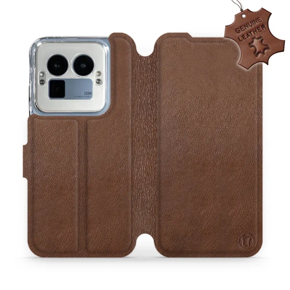 Phone Case Realme GT 8 Pro - Design Brown Leather