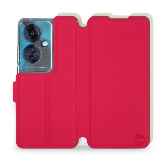 Hülle für OPPO Reno 11F - Farbe Rot mit Platin