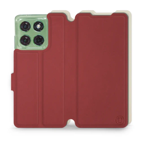 Phone Case Motorola Edge 60 - Design Dark Red with Platinum