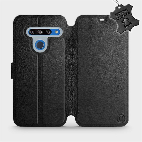Phone Case LG G8s ThinQ - Design Black Leather