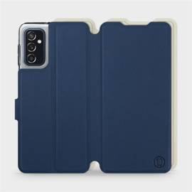 Hülle für Samsung Galaxy M52 5G - Farbe Marineblau mit Platin