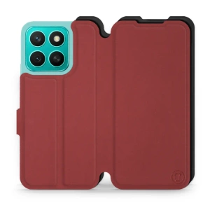 Phone Case Huawei Honor X8c - Design Dark Red with Black