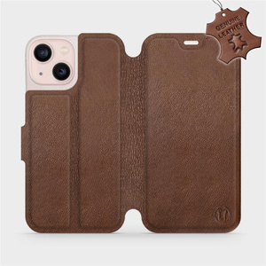 Phone Case Apple iPhone 13 mini - Design Brown Leather