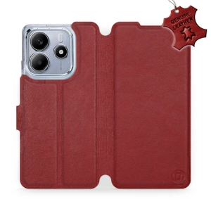 Phone Case Xiaomi Redmi Note 14 5G - Design Dark Red Leather