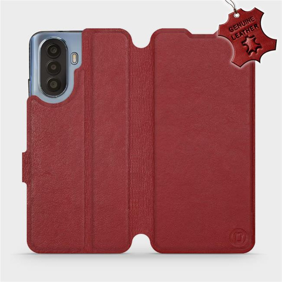 Phone Case Huawei Nova Y70 - Design Dark Red Leather