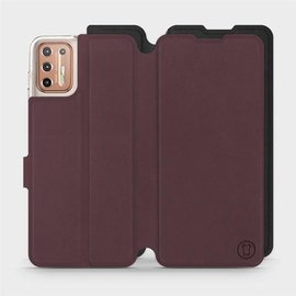 Phone Case Motorola Moto G9 Plus - Design Burgundy with Black